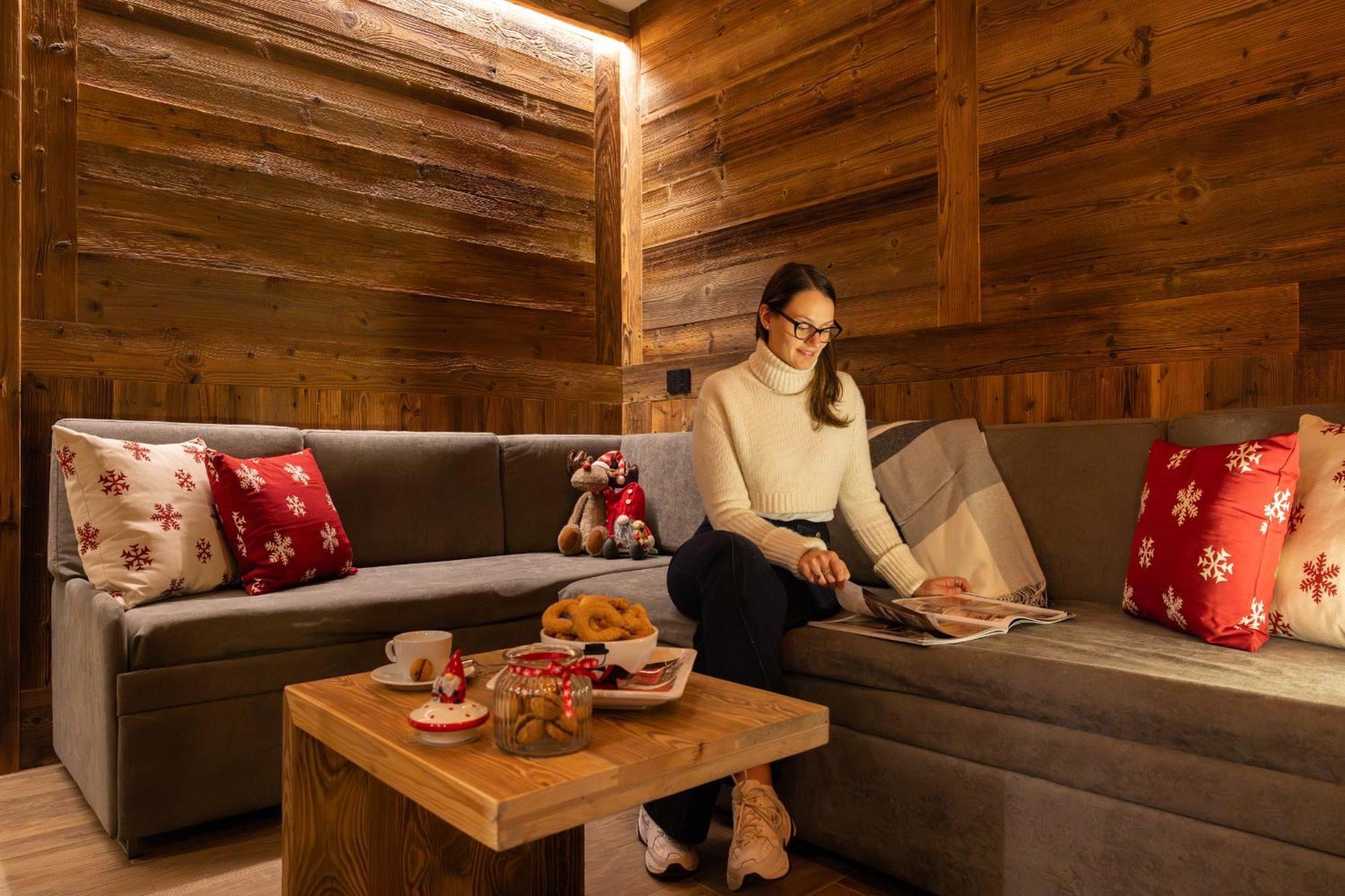 Les Reves Des Montagnards, Appartements De Charme Torgnon Exterior foto